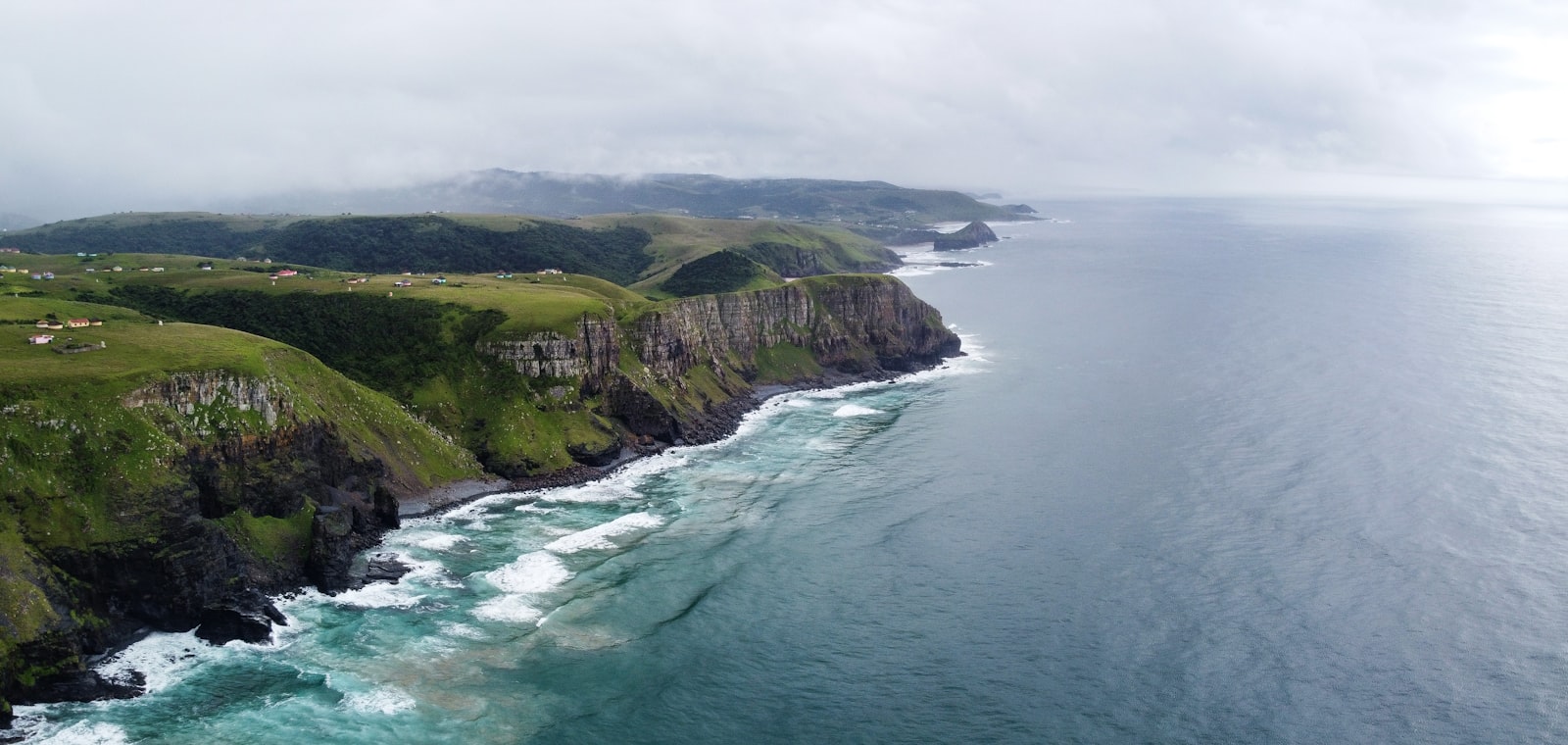 The rugged Wild Coast shoreline of the Eastern Cape