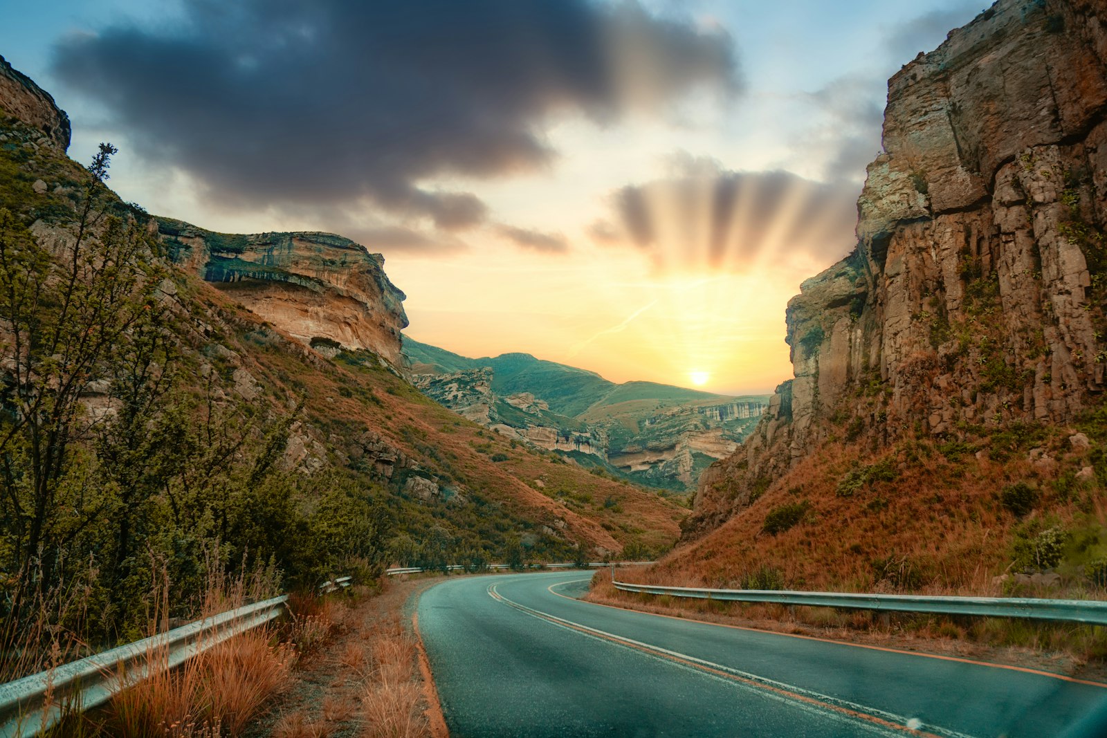 Golden Gate sandstone cliffs glowing in the Free State